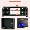 thumbnail image 2 of Gymax 59'' Fireplace TV Stand W/ 25'' 1350W Electric Fireplace Heater Black, 2 of 10