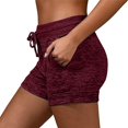 thumbnail image 1 of Shorts deportivos elásticos de verano para mujer WineRed, 1 of 1