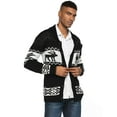 thumbnail image 4 of Men's Christmas Cardigans Ugly Xmas Sweaters Reindeer Snowflake Shawl Collar Knitted Cardigan Sweater, 4 of 8