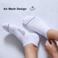 thumbnail image 4 of Calcetines para correr FITRELL para hombre, corte bajo, 6 unidades, blanco+gris, 4 of 9
