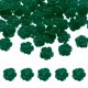 thumbnail image 1 of 50 Piezas de Cuentas de Flores de Rosa de Resina Verde Oscuro, Cuentas de Rosa Talladas Opacas de 10 mm sin Agujero, 1 of 7