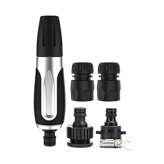 High Pressure Hose Nozzle, Adjustable Garden Sprayer, Car Wash Water Gun, Multi-Spray Fitting For Garden Watering, Household Car Wash And Outdoor Surface Rinsing Clean,Black