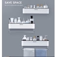 thumbnail image 2 of 2 estantes de baño para ducha, organizador montado en la pared, soporte para champú con toallero, sin perforación, almacenamiento de cocina, accesorios de baño (negro) Sailing Electrónica, 2 of 5