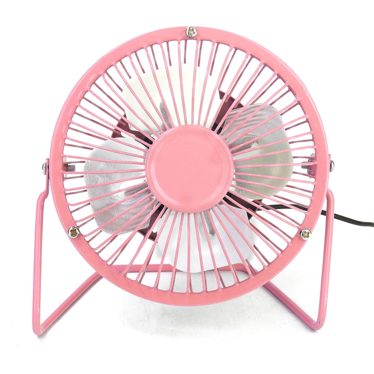Office USB Fan Laptops and Notebooks Fooxon 4 inch Mini USB Desk Fan 360° Rotation Quiet Cooling Fan with Metal Shell and Aluminium Blades for Home 