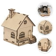 thumbnail image 2 of HEMOTON Wooden DIY Crafts Music Box for Kid Playing Beige Christmas House Shape 1 Set, 2 of 6