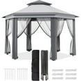 thumbnail image 2 of Studyset 13'X13’Patio Portable Gazebos with Mosquito Netting,Double-Layer Outdoor Canopy Tent,Hexagonal Pavilion for Garden Backyard Lawn & Deck,Heavy Duty Party, 2 of 8