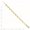 thumbnail image 2 of 14k Yellow Gold Polished Spring Ring Oval Link Chain With Love Hearts With 1in Ext Anklet 9 Inch Measures 1mm Wide Jewel, 2 of 3
