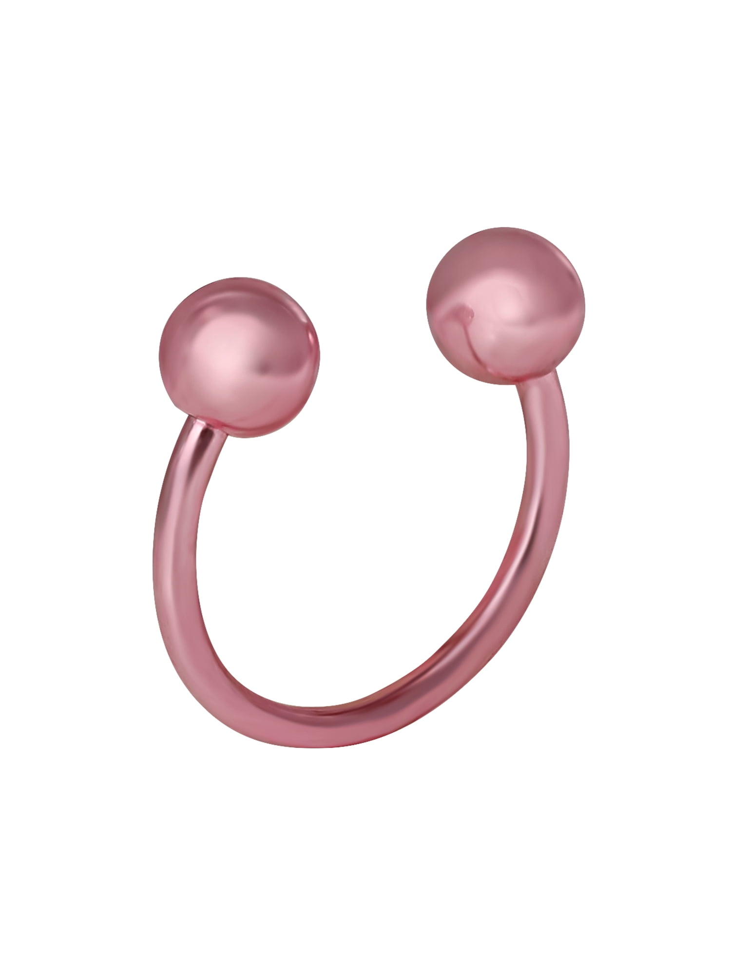Hot Silver-Women's Basics Surgical Steel Pink Horseshoe Earrings Set