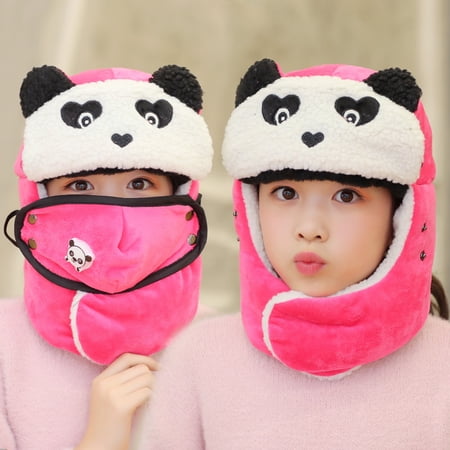 Dedang ROSE Mignon Chapka Pour Enfants Avec Motif Panda Chapeau D'hiver