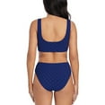 thumbnail image 3 of Daiia Navy Blue Women's Bikini Set Two Piece Swimsuit High Waisted Bikini Adjustable Straps Bikini Perfect for Beach, Pool, and Summer Vacation-Small, 3 of 9