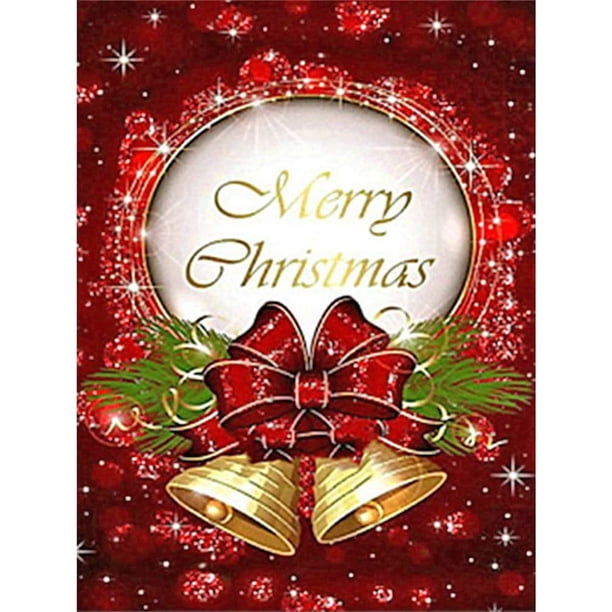 5D DIY Diamond Full Round Drill Drawing Christmas Bell Kit Pintura Decoración de pared Hugtrwg Para estrenar