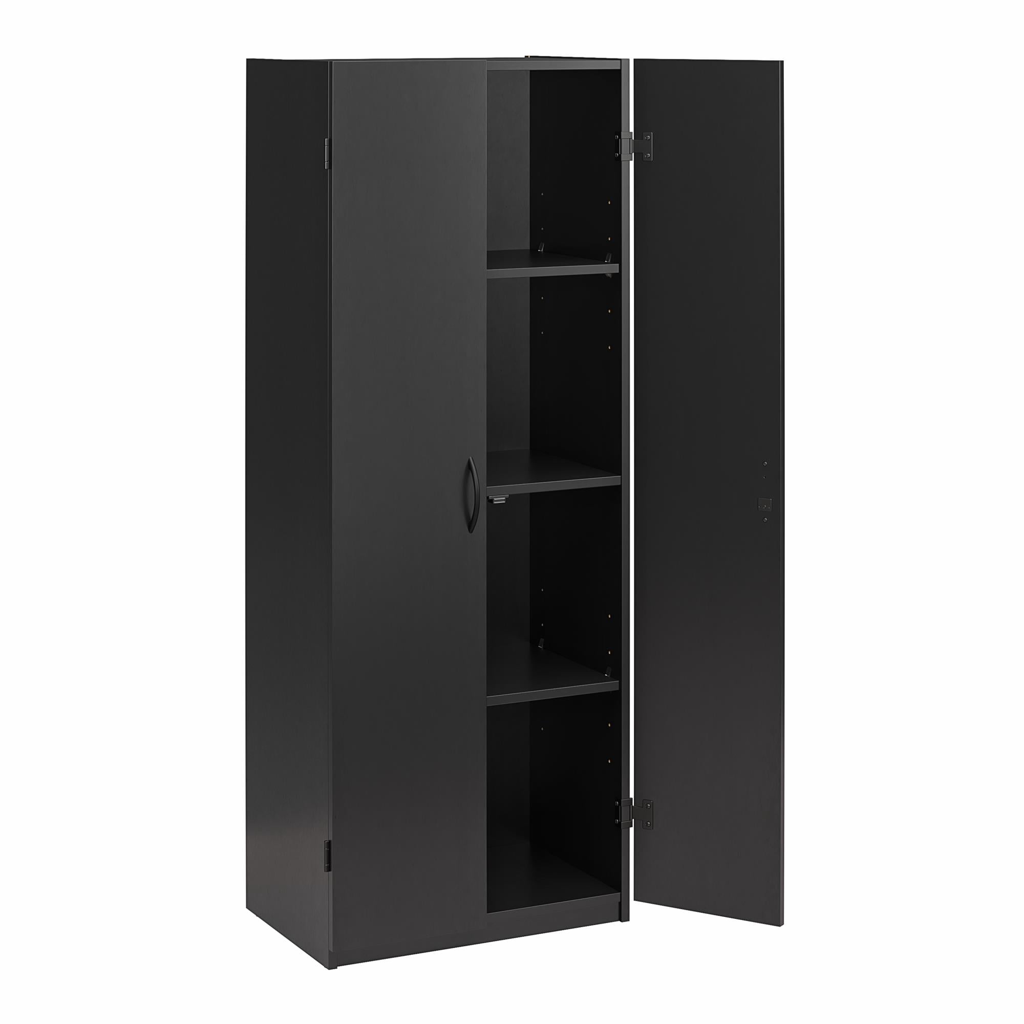 Mainstays 60" 2 Door Storage Cabinet, Black