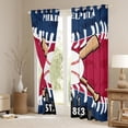 thumbnail image 3 of Homewish Philadelphia City Silhouette Black Out Curtains,Baseball Sport Game Curtains Pack of 2 (42x63 Each),Red Blue White Bedroom Curtains For Boys,Super Cozy Room Decor, 3 of 6