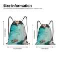 thumbnail image 2 of Wukai Turquoise Beach Kayaking Drawstring Backpack Bag Sport Gym Sackpack Large Size String Backpack Cinch for Women Men-Medium, 2 of 6