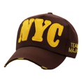 thumbnail image 2 of Mens Hats Unisex Baseball Nyc Letter Spring Summer Sports Casual Sun Adjustable Dad Outdoor Baseball Caps Coffee One Size, 2 of 3