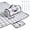 Grey-5' x 6'8" (Square), variant on Outdoor Picnic Blanket Extra Large 80''x60'' Waterproof Foldable Blankets Gingham Mat For Beach Camping Grlawn Park Accessories Cute Couple Ideas Wedding (blue 80"x60")