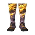 thumbnail image 2 of Lsque Sunshine Cute Cat Sunflower Printed Crew Socks Men's Women's LightWeight Thin Casual Calf Socks ,Knee High Socks,Cotton Socks, 2 of 9