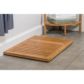 Bamboo 2 Pack Non Skid Water Resistant Bath Floor Mats Non Slip