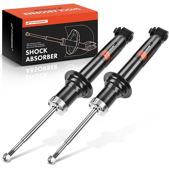 A-Premium Rear Pair (2) Suspension Shock Strut Absorbers Compatible with BMW E65 E66 Series 745i 745Li 2002-2005 750i 750Li 2006-2008, Driver and Passenger Side