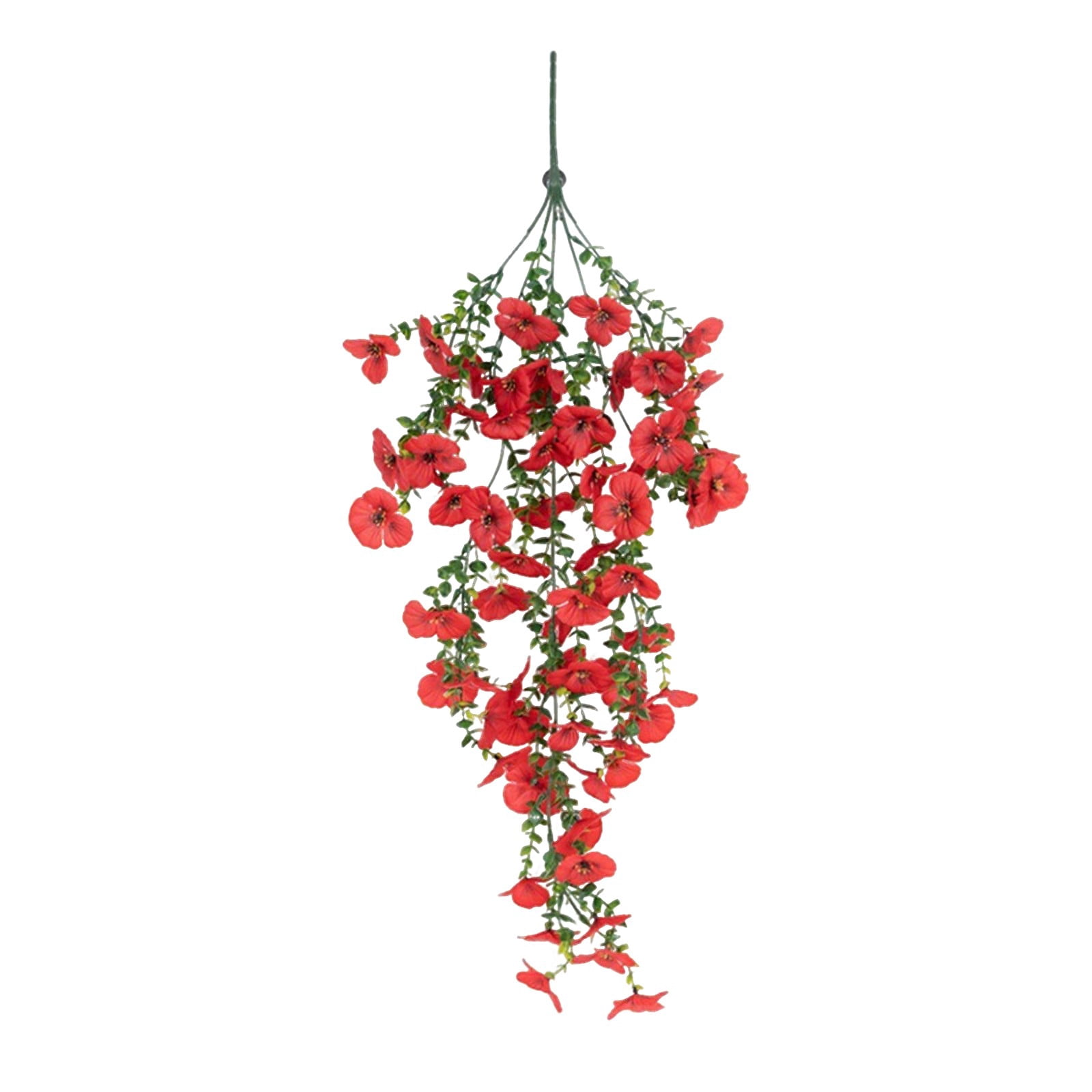 Artificial Hanging Vine Verdsylv 10 Vine Artificial Three Color Petunia - Faux Hanging Flowers for Outdoor Wall, Balcony, Violet Simulation Hanging Plant Decor, Faux Petunia Plant, Multicolor