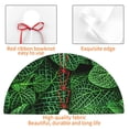 thumbnail image 4 of Lsque Natural Green Leaves Print Christmas Tree Skirt, Tree Skirt with Ties or Velcro, Perfect for Holiday Decorations, Halloween, and New Year-36", 4 of 7
