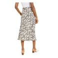 thumbnail image 2 of BAR III Womens Beige Animal Print Midi Wear To Work Pencil Skirt XL, 2 of 3
