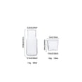 thumbnail image 2 of Glass Thick Durable Beautiful Lines Glass Cup Kit .500ml Large Capacity, 2 of 9