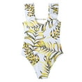 thumbnail image 2 of Aayomet Bathing Suit For Women Women Off Shoulder Piece Swimsuits Bathing Suits Vintage Ruffle Swimwear Teen Girls,Yellow L, 2 of 4