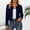Navy women's long sleeve blazer a1, variant on thefmos Women's Fall Winter Long Sleeve Open Front Blazer Solid Slim Casual Blazer Work Office Dressy Trendy Jackets for Women Vacation Fashion Clothes, White XL