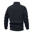 thumbnail image 5 of MYAOYI Mens Everyday Full Zip Jacket Mock Neck Ribbed Trim Outdoor Top, 5 of 6