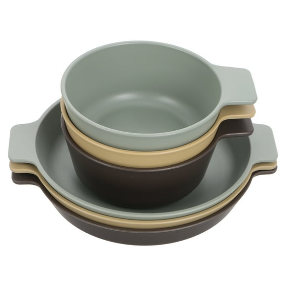1 Set Plastic Dinnerware Set Dinner Plates Dessert Plate Cereal Bowls Unbreakable Plastic Outdoor Camping Dishes For Kitchen
