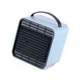 thumbnail image 5 of Mini Air Cooling Fan Portable Desktop USB Powered Rechargeable Negative Ion Mini Electric Fan, Blue, 5 of 10
