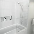 thumbnail image 3 of Glass Warehouse  58.25" x 27.5" Frameless Shower Bath Fixed Panel Satin Brass Satin, 3 of 5