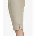 thumbnail image 4 of Hearts Of Palm Womens Solid Pull-On Capri Pants With Detailed Split Hem, 4 of 4