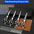 thumbnail image 6 of 6-in-1 Dog Grooming Scissors Kit, Stainless Steel Dog Scissors for Grooming with Curved Scissors & Comb, for Home & Professional Pet Grooming, Blue, 6 of 7