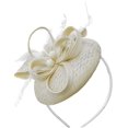 thumbnail image 1 of Bead Round Pillbox Loop Headband Fascinator For Women Wedding Ascot Races[dusty Pink]Gift, 1 of 1