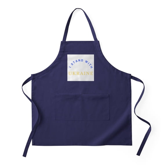 CafePress - Solidarity With UKRAINE - Kitchen Apron with Pockets, Grilling Apron, Baking Apron
