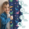 thumbnail image 3 of Blackout Kids Curtains,Dark Blue Space Dinosaur Pattern Childrens Insulated Curtains Set Of 2,Bedroom Essentials,Toddler Room Decor 52"x84", 3 of 5