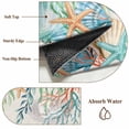 thumbnail image 6 of Round Rugs 5 Ft, Summer Ocean Non Slip Area Rugs for Kitchen Bedroom Entryway, Watercolor Coastal Coral Shell Seaweed Beige Washable Carpet Runner Rug Floor Mats for Bedroom Home Decor, 6 of 8