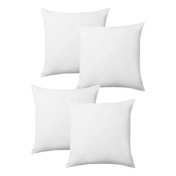 Relleno Cojín Medida 45x45 4 Piezas Delcron Suave Blanco Liso