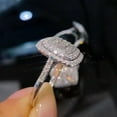thumbnail image 4 of 925 Silver Rings Women Wedding Anniversary Gorgeous Cubic Zircon Jewelry Sz 6-10, 4 of 9