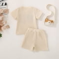 thumbnail image 6 of NOLDARES Little Boy Outfit Short Sleeve Round Neck T-Shirt and Casual Shorts with Pockets 2Pcs Set American Flag 4th of July Independence Day Summer(White,12-18 M), 6 of 9