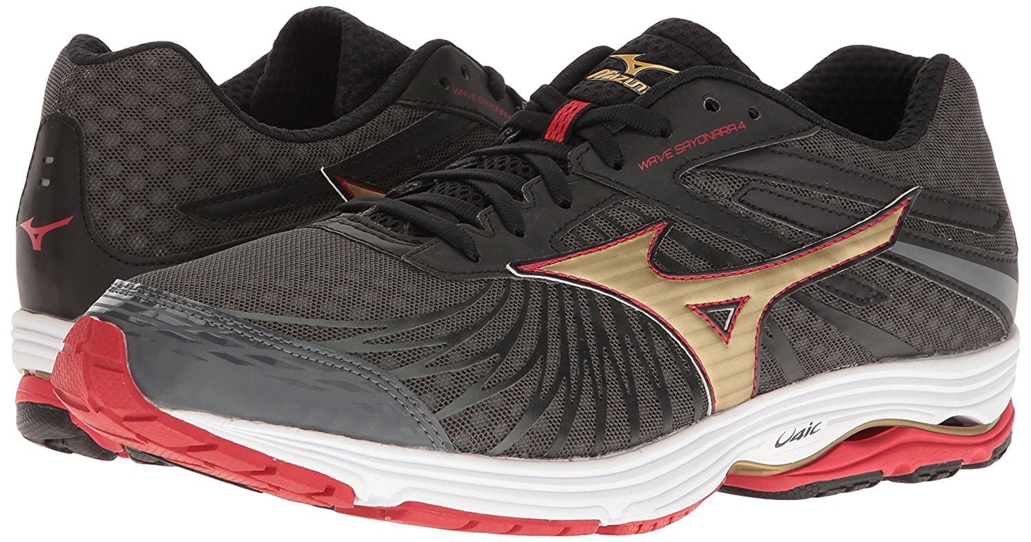 Mizuno Men s Wave Sayonara 4 Grey Gold Red Ankle High Running