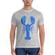 thumbnail image 1 of Camiseta clásica de langosta azul para hombre camisetas de manga corta camisetas de verano, 1 of 7