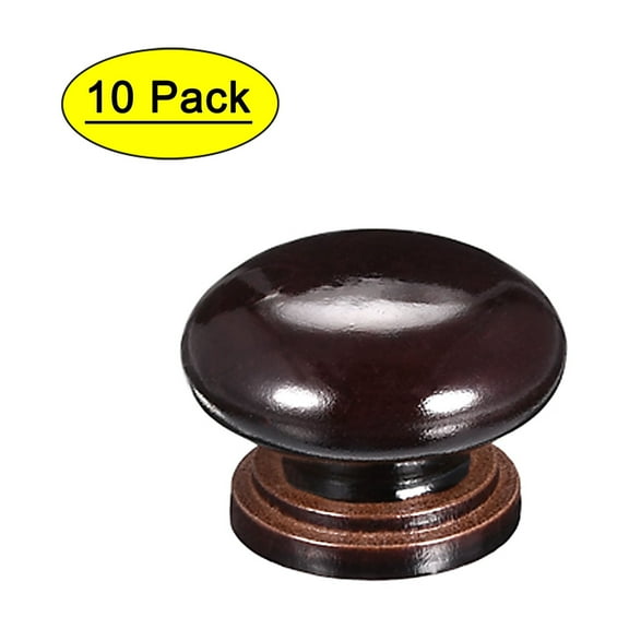 Uxcell Round Pull Knob Handle 34mm Dia. Dark Brown 10Pack