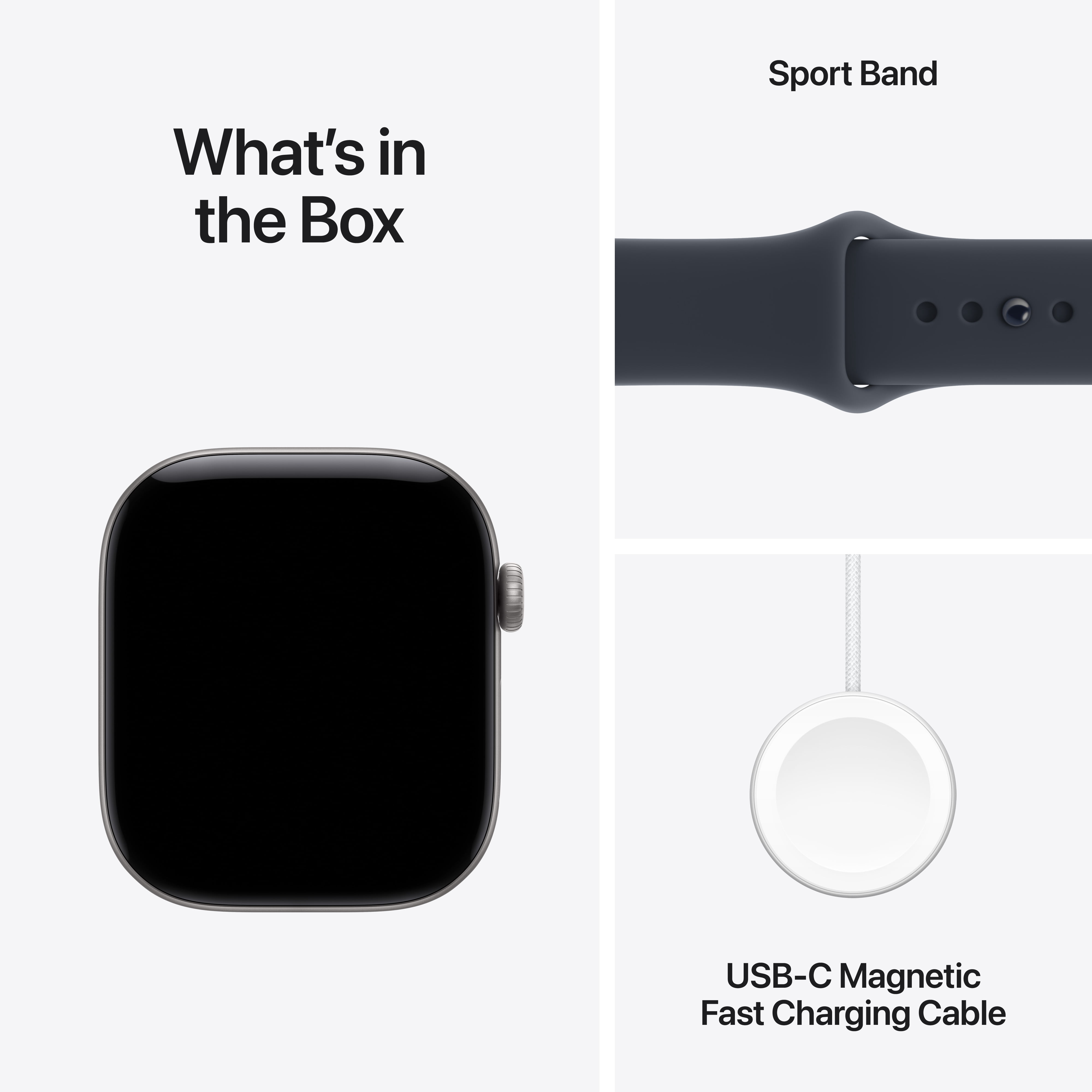 Apple Watch Series 12 GPS 46mm Space Gray Aluminum Case with Navy Blue Sport Band - S/M