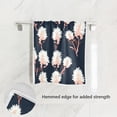 thumbnail image 2 of Pink and White Floral Face Towel Absorbent Hand Towels Bath Sport Gym, 2 of 5