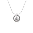 thumbnail image 2 of Delight Jewelry Silvertone Antiqued Basketball Spinner Silvertone Grandmother Ring Charm Necklace, 18", 2 of 4