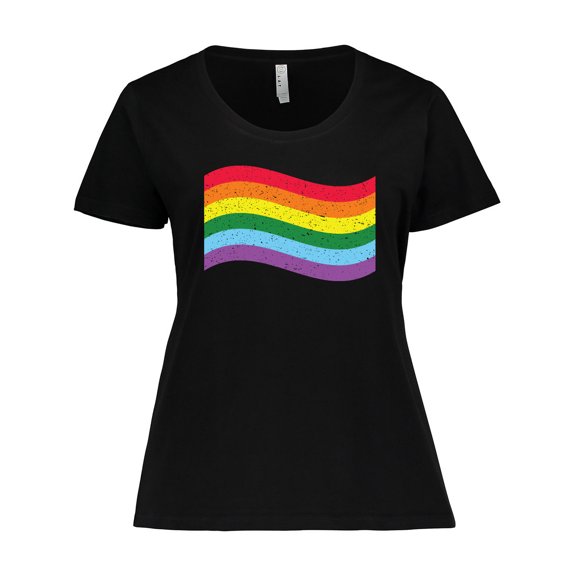 Inktastic Pride Flag in Grunge Women's Plus Size T-Shirt