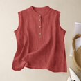 thumbnail image 2 of Kelon Womens Tank Tops Sleeveless Loose Cotton Linen Shirt Crew Neck Dressy Casual Trendy Clothes, 5XL, 2 of 4